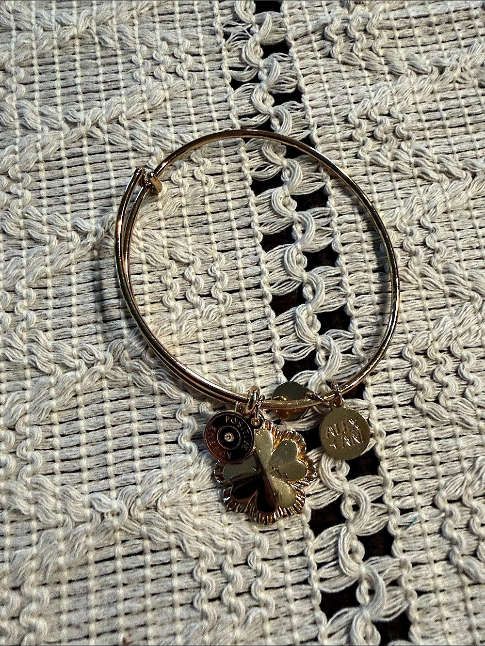 Fossil Charm Bracelet in Gold & Pink Like New